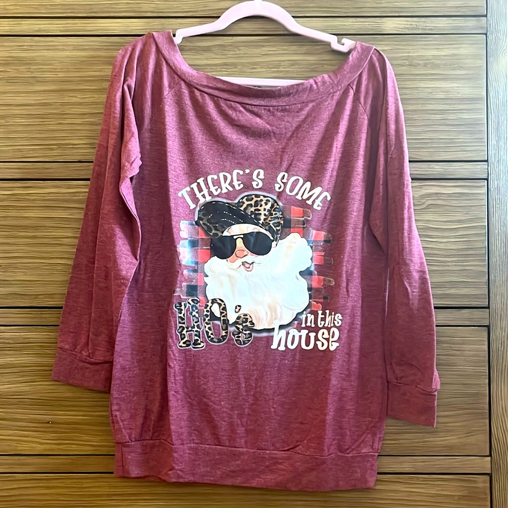 XMAS Off shoulder long sleeve